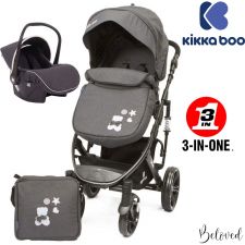 Kikka Boo - Beloved 3 en 1 Gris Oscuro (chassis preto)