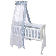 Conjunto textil de cama 7pç Primeiros Sonhos Lorelli Ranforce Blue Grey Mist Stars