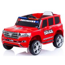 Carro elétrico com banco de couro Chipolino Suv Police Patrol Red