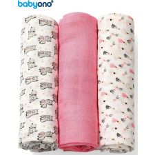 Baby Ono - Fraldas de fibra de bambu orgânico natural rosa