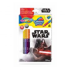Caixa 12 Lápis 24 Cores Colorino Disney Star Wars