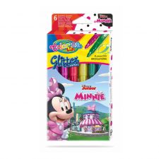 Caixa 6 Marcadores Glitter Colorino Disney Minnie
