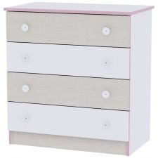 Cómoda Lorelli Dresser White Pink Crossline
