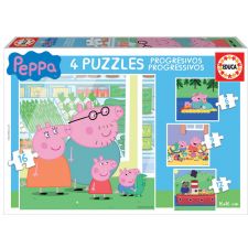 4x Puzzle Progressivo Peppa Pig 6-16