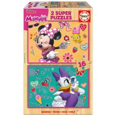 2x Super Puzzle 16 Madeira Minnie Happy Helpers