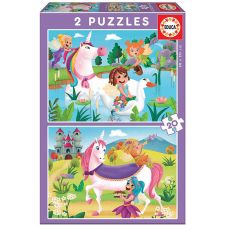 Puzzle Junior 2X20 Unicórnios e Fadas
