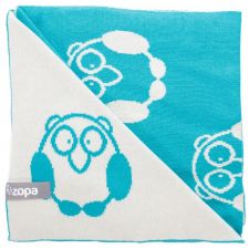 Cobertor de bebé Zopa Little Owl Mint