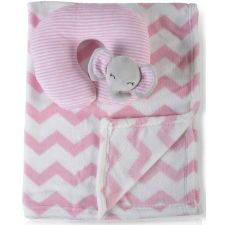 Cobertor de bebé com almofada Cangaroo Sammy pink