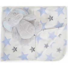 Cobertor de bebé com brinquedo Cangaroo Elephant blue