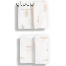 GLOOP - Pack de 2 fraldas Naninha 50x50cm Penas