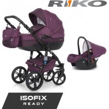 RIKO - Carrinho multifuncional BRANO NATURAL + CARLO ISOFIX READY Purple